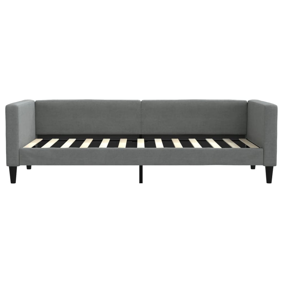Slaapbank onderschuifbed en lades 80x200 cm stof donkergrijs 80 x 200 cm Donkergrijs
