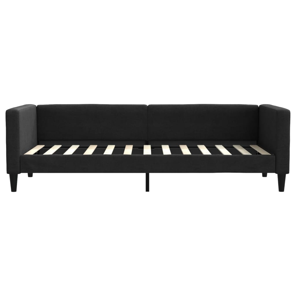 Slaapbank S Stof 80 x 200 cm Zwart met onderschuifbed en lade