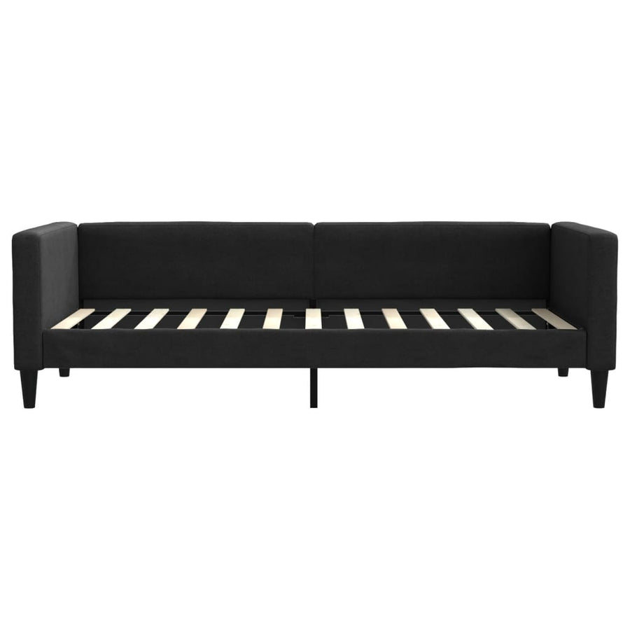 Slaapbank S Stof 80 x 200 cm Zwart met onderschuifbed en lade