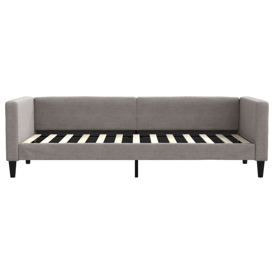 Slaapbank Met Onderschuifbed En Lades 80X200 Cm Stof Taupe Taupe 80 x 200 cm