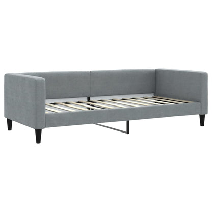 Slaapbank met onderschuifbed en lades 90x200 cm stof lichtgrijs 90 x 200 cm Lichtgrijs met onderschuifbed en lade