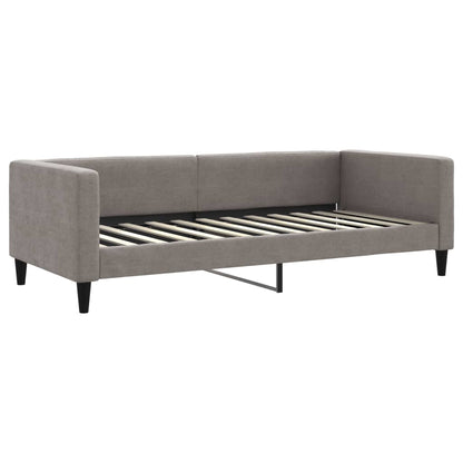 Slaapbank Met Onderschuifbed En Lades 90X200 Cm Stof Taupe Taupe 90 x 200 cm