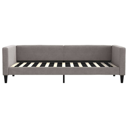 Slaapbank Met Onderschuifbed En Lades 90X200 Cm Stof Taupe Taupe 90 x 200 cm