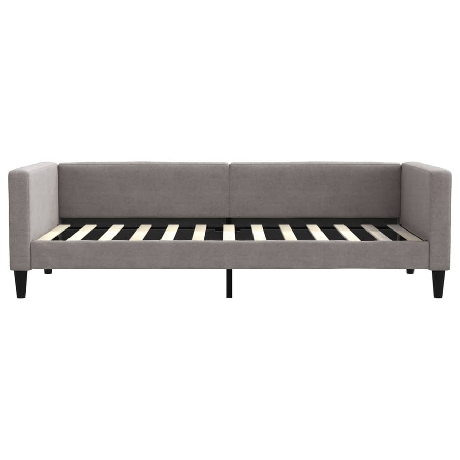 Slaapbank Met Onderschuifbed En Lades 90X200 Cm Stof Taupe Taupe 90 x 200 cm