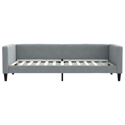 Slaapbank onderschuifbed en lades 100x200 cm stof lichtgrijs 100 x 200 cm Lichtgrijs