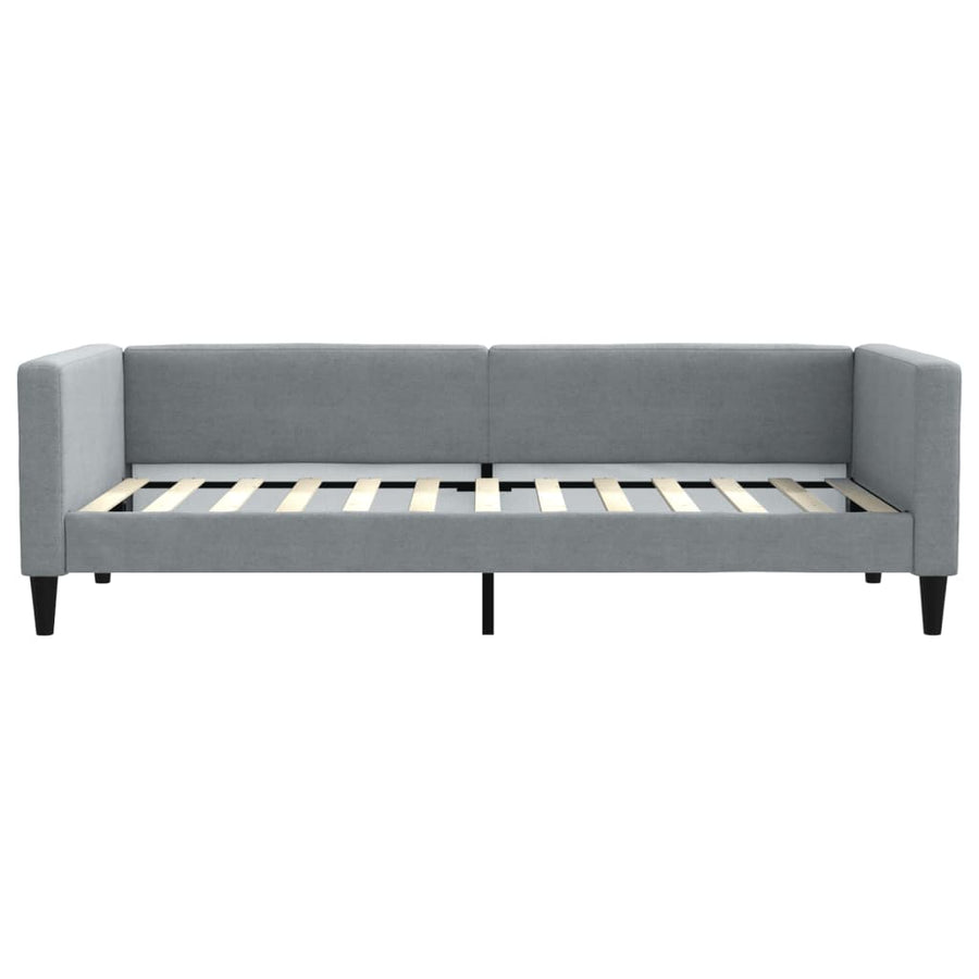 Slaapbank onderschuifbed en lades 100x200 cm stof lichtgrijs 100 x 200 cm Lichtgrijs