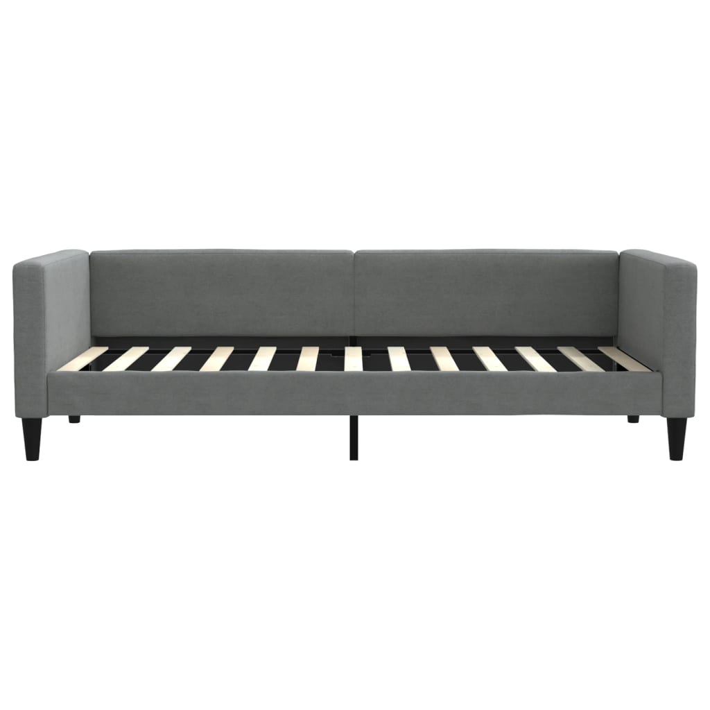Slaapbank onderschuifbed en lades 100x200 cm stof donkergrijs 100 x 200 cm Donkergrijs met onderschuifbed en lade
