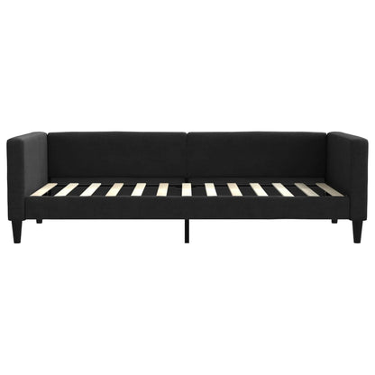 Slaapbank met onderschuifbed en lades 100x200 cm stof zwart 100 x 200 cm Zwart met onderschuifbed en lade