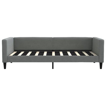 Slaapbank onderschuifbed en lades 90x190 cm stof donkergrijs 90 x 190 cm Donkergrijs
