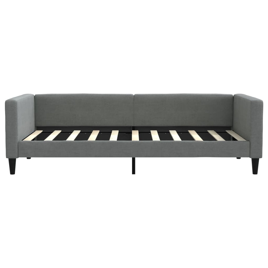 Slaapbank onderschuifbed en lades 90x190 cm stof donkergrijs 90 x 190 cm Donkergrijs