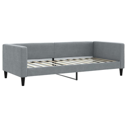 Slaapbank onderschuifbed en lades 100x200 cm stof lichtgrijs 100 x 200 cm Lichtgrijs met onderschuifbed en lade en matras