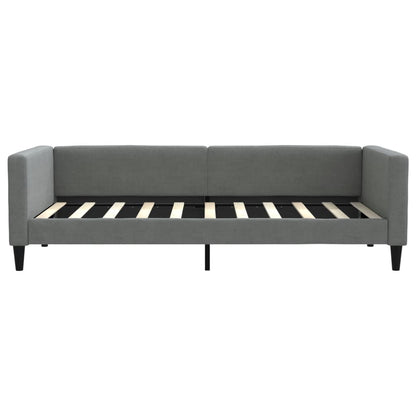 Slaapbank met onderschuifbed 100x190 cm stof donkergrijs