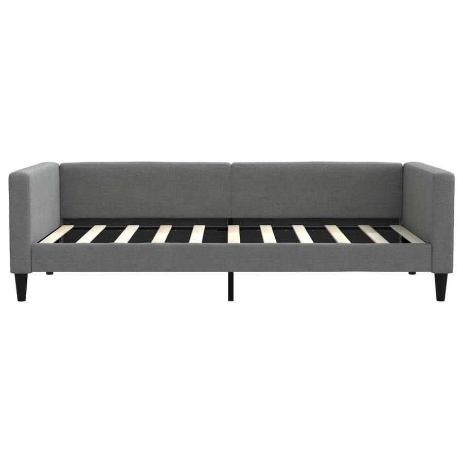 Slaapbank met onderschuifbed 100x190 cm stof donkergrijs