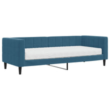 Slaapbank Fluweel 80 x 200 cm Blauw met matras