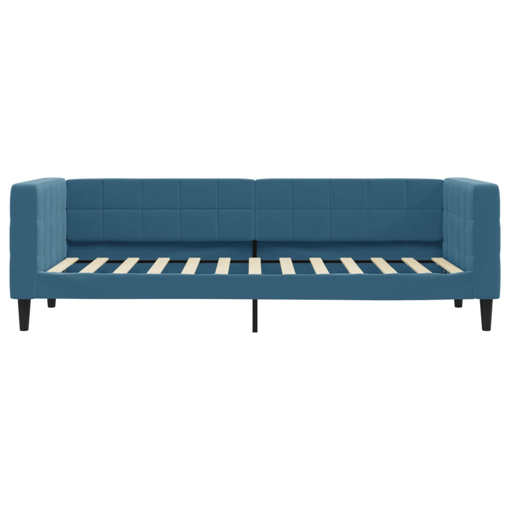 Slaapbank Fluweel 80 x 200 cm Blauw met matras