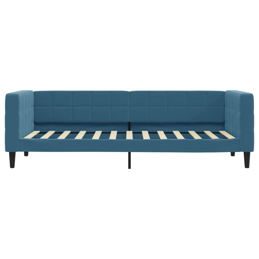 Slaapbank Fluweel 80 x 200 cm Blauw met matras