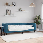 Slaapbank Fluweel 80 x 200 cm Blauw met matras