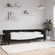 Slaapbank met matras 80x200 cm fluweel zwart