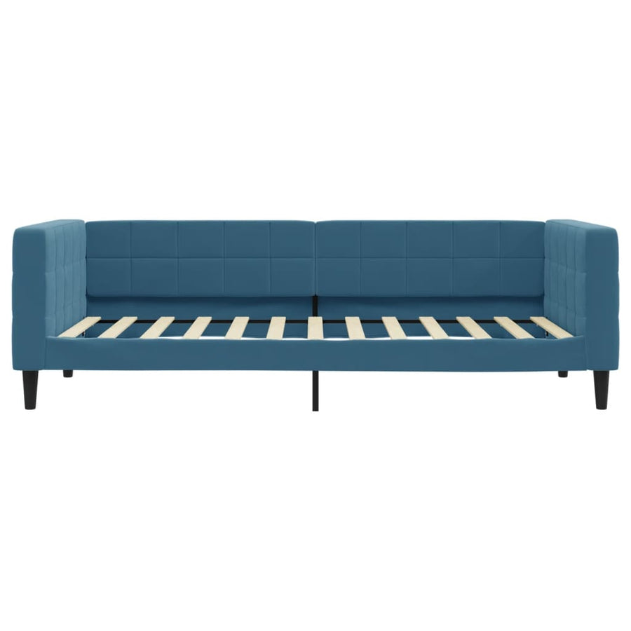 Slaapbank met matras 90x200 cm fluweel blauw