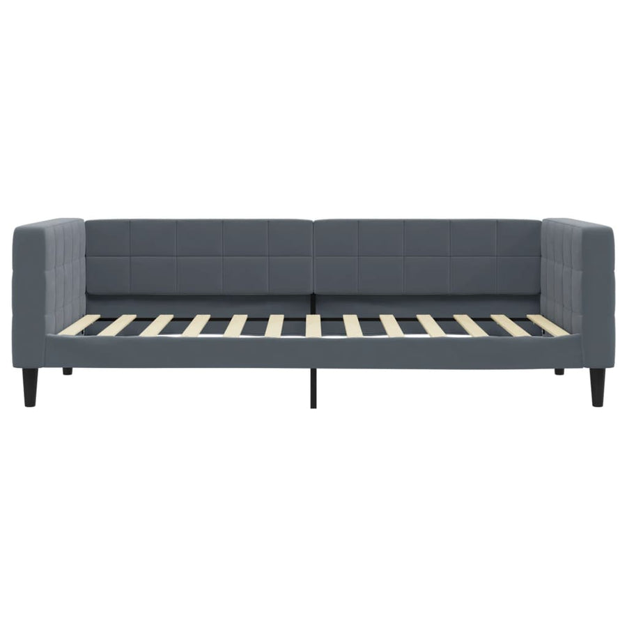 Slaapbank met matras 90x200 cm fluweel donkergrijs