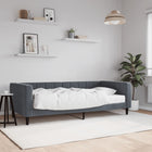 Sofa bed with mattress 90x200 cm velvet dark grey