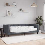 Sofa bed with mattress 90x200 cm velvet dark grey