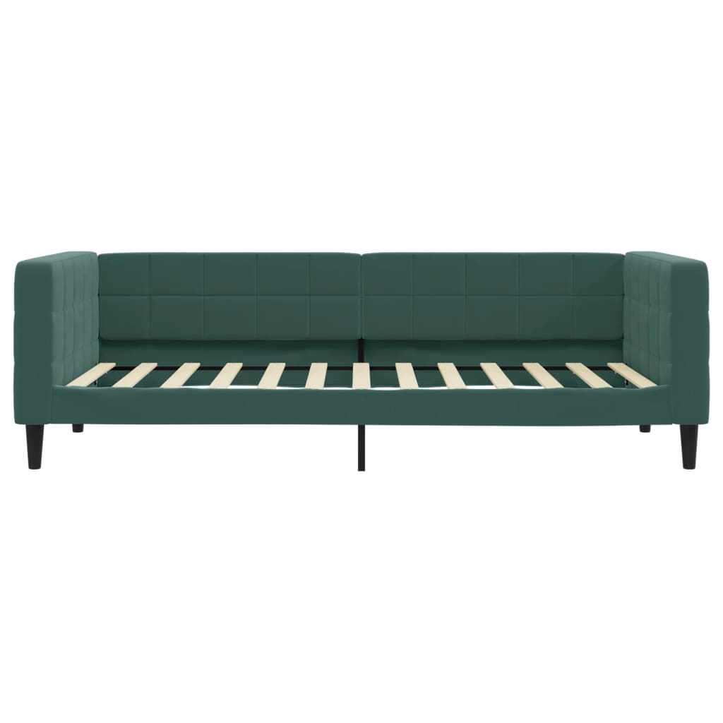 Slaapbank met matras 90x200 cm fluweel donkergroen 90 x 200 cm Donkergroen met matras