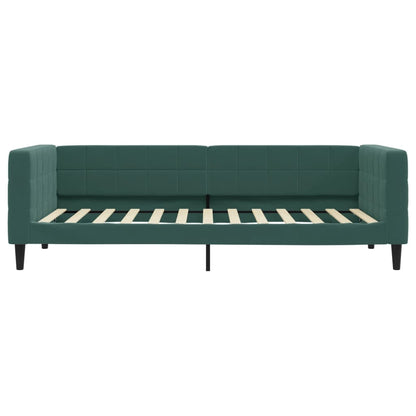 Slaapbank met matras 90x200 cm fluweel donkergroen 90 x 200 cm Donkergroen met matras