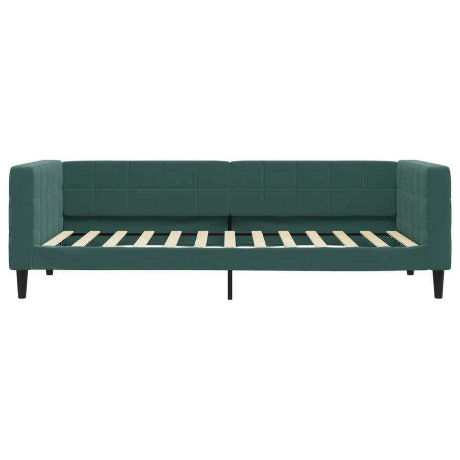 Slaapbank met matras 90x200 cm fluweel donkergroen 90 x 200 cm Donkergroen met matras