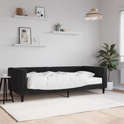 Sofa bed with mattress 90x200 cm velvet black
