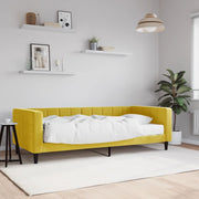 Sofa bed with mattress 90x200 cm velvet yellow