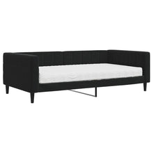 Slaapbank Fluweel 100 x 200 cm Zwart met matras