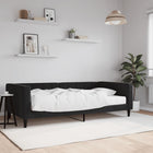 Slaapbank 100x200 cm fluweel zwart