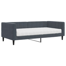 Slaapbank Fluweel Donkergrijs 90 x 190 cm met matras