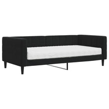 Slaapbank Fluweel 90 x 190 cm Zwart met matras