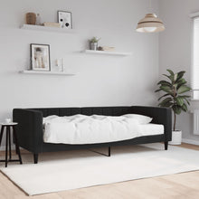 Slaapbank Fluweel 90 x 190 cm Zwart met matras