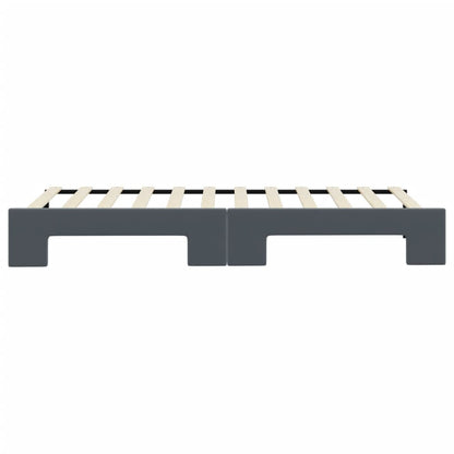 Slaapbank met onderschuifbed 80x200 cm fluweel donkergrijs