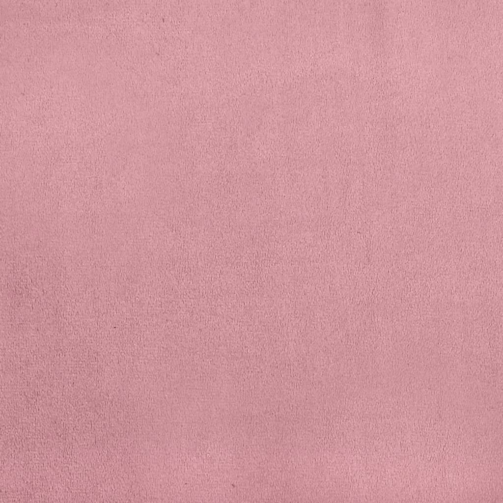 Slaapbank met onderschuifbed 100x200 cm fluweel roze