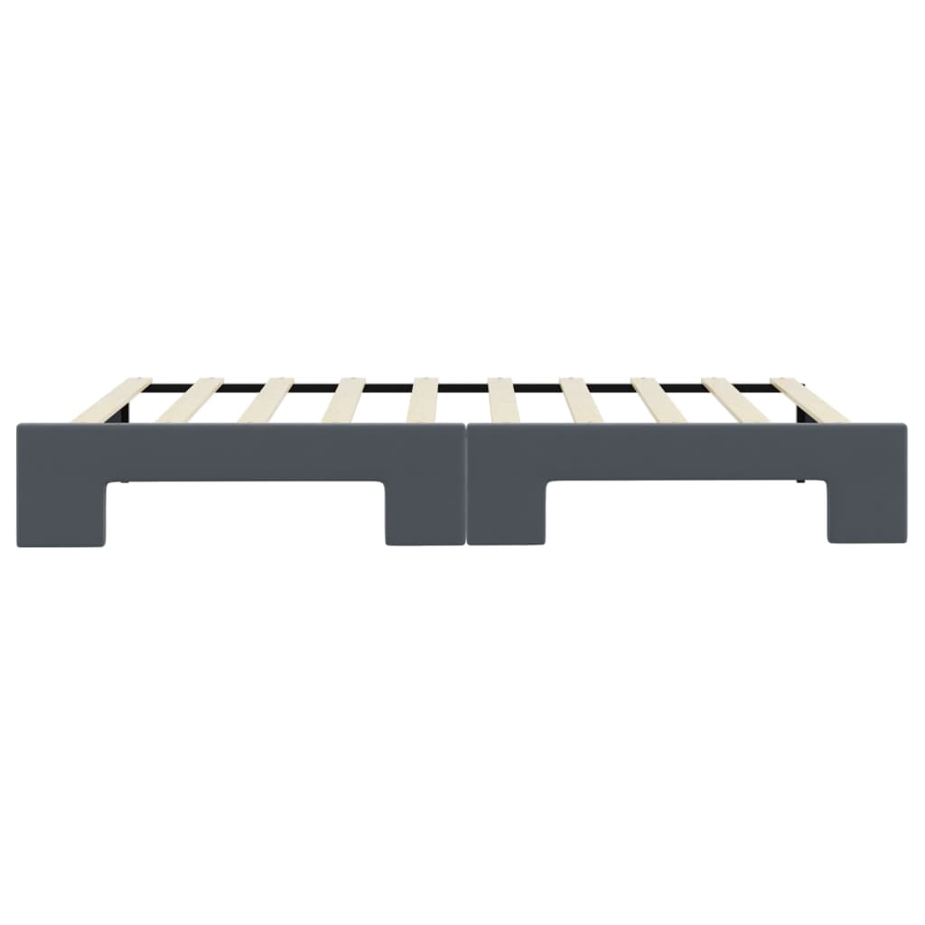 Slaapbank Fluweel Donkergrijs 90 x 190 cm met onderschuifbed