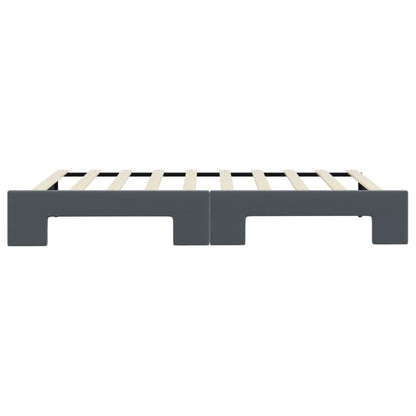 Slaapbank Fluweel Donkergrijs 90 x 190 cm met onderschuifbed