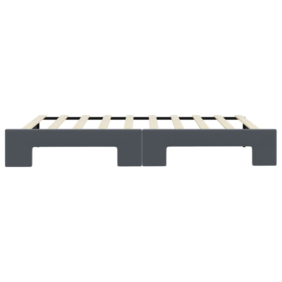 Slaapbank Fluweel Donkergrijs 90 x 190 cm met onderschuifbed