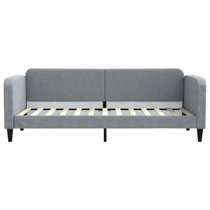 Slaapbank Stof 80 x 200 cm Lichtgrijs met matras
