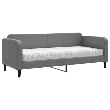 Slaapbank Stof 80 x 200 cm Donkergrijs met matras