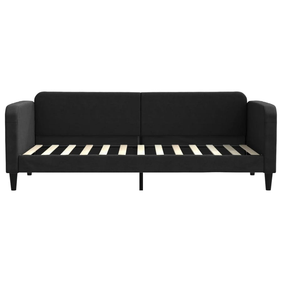 Slaapbank Stof 80 x 200 cm Zwart met matras
