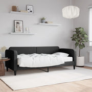 Slaapbank met matras 80x200 cm stof zwart