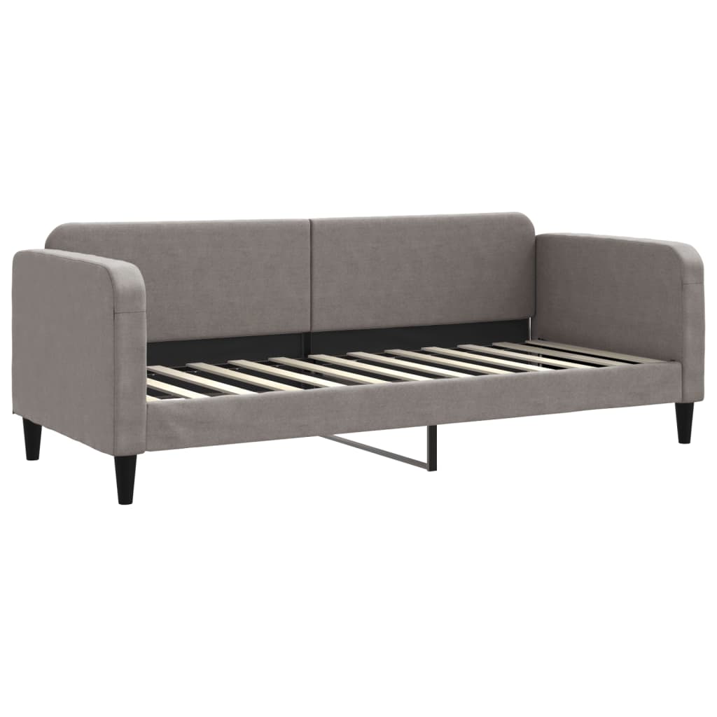 Slaapbank Stof 80 x 200 cm Taupe met matras