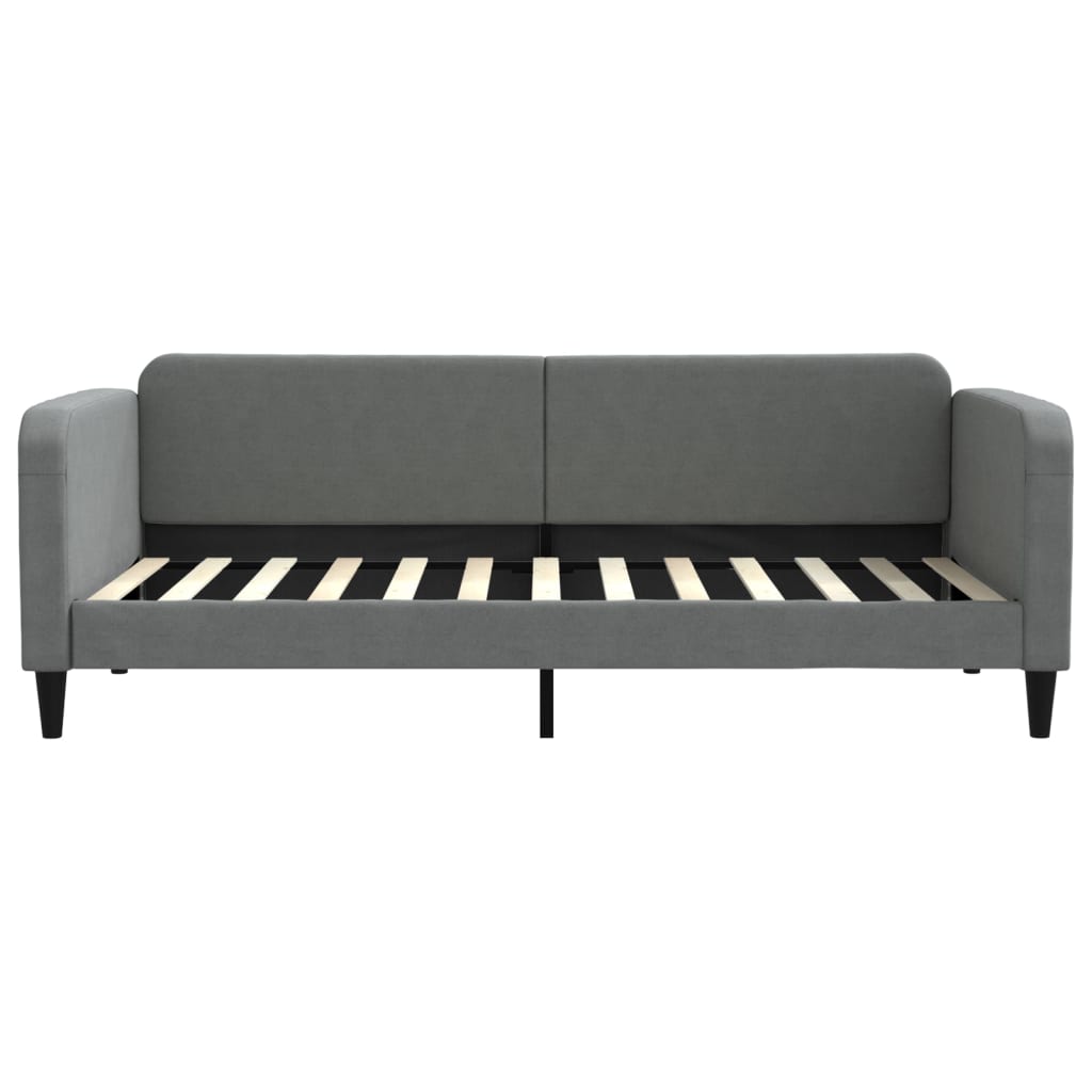 Slaapbank Stof 90 x 200 cm Donkergrijs met matras