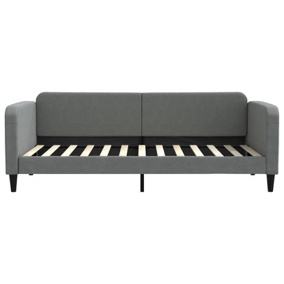 Slaapbank Stof 90 x 200 cm Donkergrijs met matras
