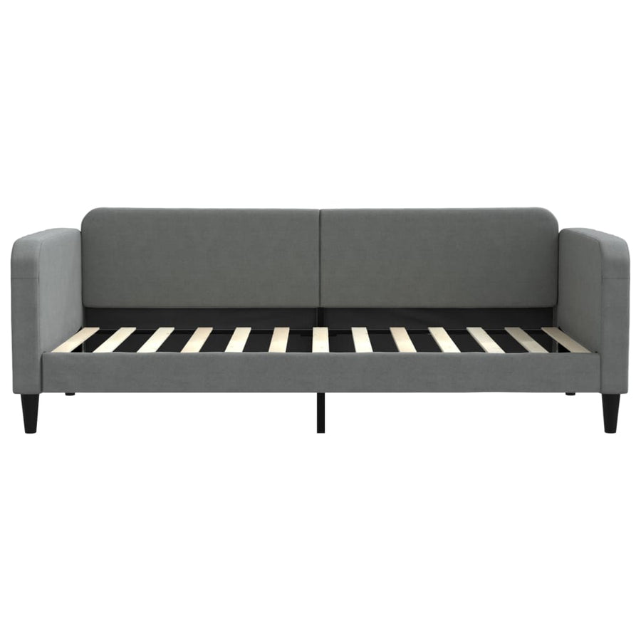 Slaapbank Stof 90 x 200 cm Donkergrijs met matras