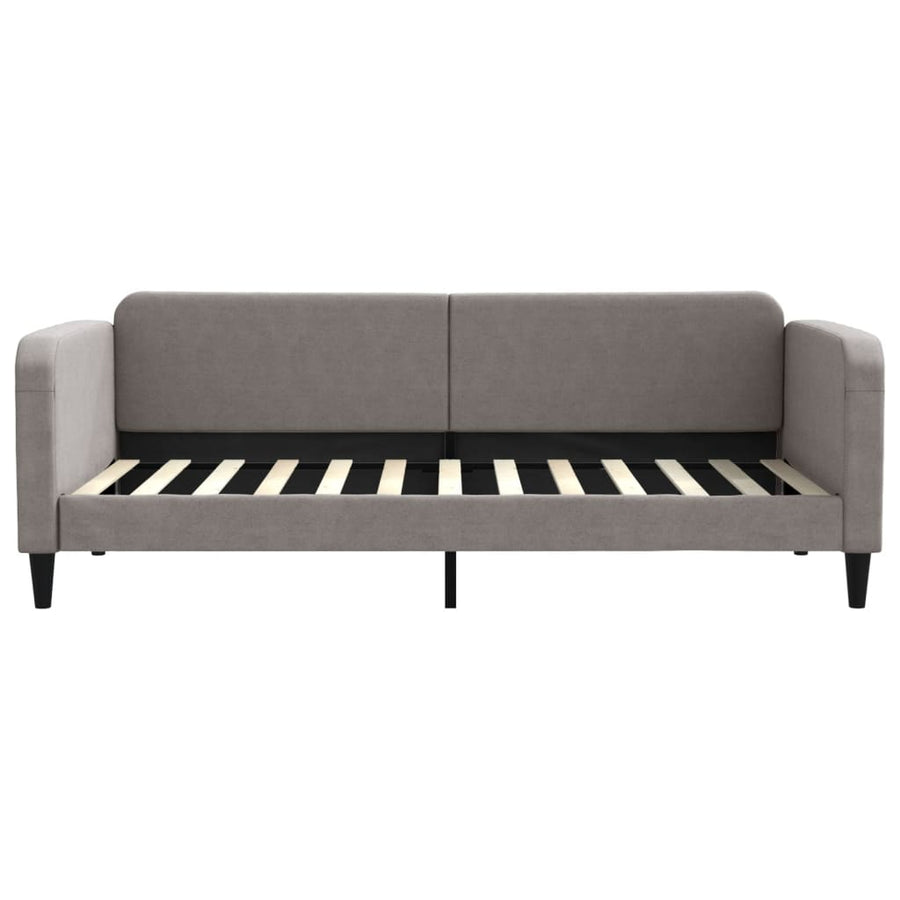 Slaapbank Stof 90 x 200 cm Taupe met matras